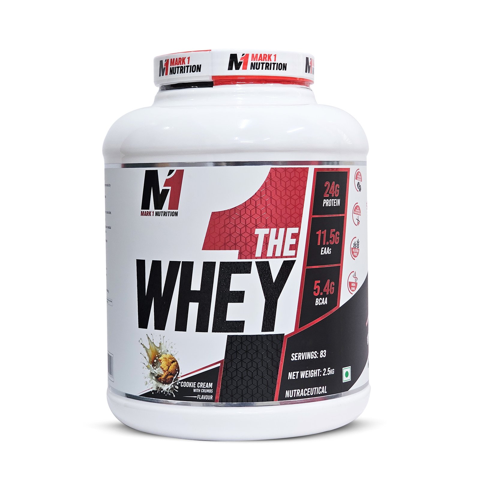 1 Mark 1 Nutrition The Whey Protein Powder 2.5kg (Cookie Cream Flavour)
